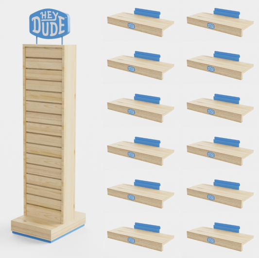 FOOTWEAR TOWER including 12 Branded Shoe Plates
